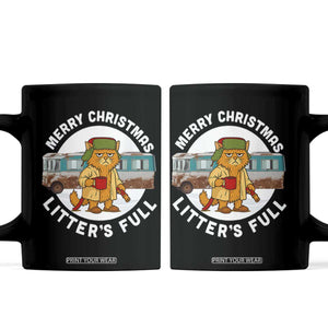 Merry Christmas Litters Full Coffee Mug Funny Christmas Vacation Cat TS10 Black Print Your Wear