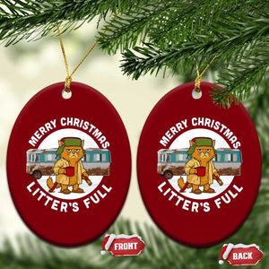 Merry Christmas Litters Full Ceramic Ornament Funny Christmas Vacation Cat TS10 Print Your Wear