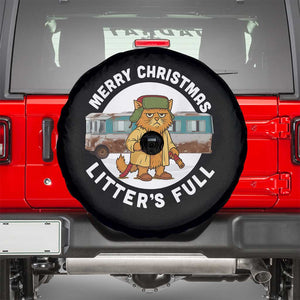 Merry Christmas Litters Full Spare Tire Cover Funny Christmas Vacation Cat TS10 Black Print Your Wear
