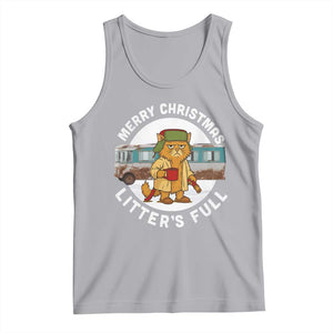 Merry Christmas Litters Full Tank Top Funny Christmas Vacation Cat TS10 Athletic Heather Print Your Wear