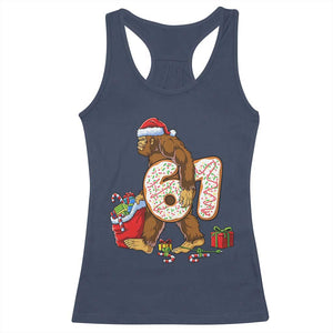 Christmas Bigfoot 67 Meme Racerback Tank Top Funny Six Seven Gen Alpha Slang Sasquatch TS10 Navy Print Your Wear