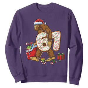 Christmas Bigfoot 67 Meme Sweatshirt Funny Six Seven Gen Alpha Slang Sasquatch TS10 Purple Print Your Wear
