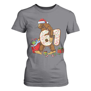 Christmas Bigfoot 67 Meme T Shirt For Women Funny Six Seven Gen Alpha Slang Sasquatch TS10 Charcoal Print Your Wear
