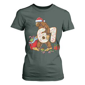 Christmas Bigfoot 67 Meme T Shirt For Women Funny Six Seven Gen Alpha Slang Sasquatch TS10 Dark Forest Green Print Your Wear