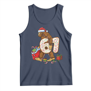 Christmas Bigfoot 67 Meme Tank Top Funny Six Seven Gen Alpha Slang Sasquatch TS10 Navy Print Your Wear