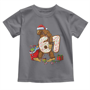 Christmas Bigfoot 67 Meme Toddler T Shirt Funny Six Seven Gen Alpha Slang Sasquatch TS10 Charcoal Print Your Wear