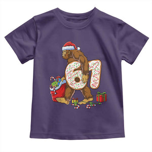 Christmas Bigfoot 67 Meme Toddler T Shirt Funny Six Seven Gen Alpha Slang Sasquatch TS10 Purple Print Your Wear