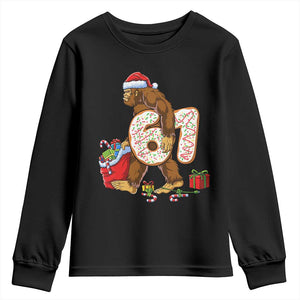 Christmas Bigfoot 67 Meme Youth Sweatshirt Funny Six Seven Gen Alpha Slang Sasquatch TS10 Black Print Your Wear