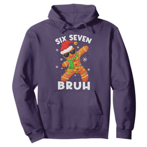 67 Christmas Six Seven Bruh Gingerbread Hoodie Funny Six Seven Meme Boys TS10 Purple Print Your Wear