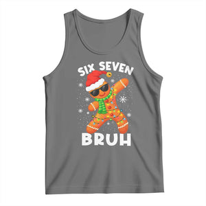67 Christmas Six Seven Bruh Gingerbread Tank Top Funny Six Seven Meme Boys TS10 Black Heather Print Your Wear