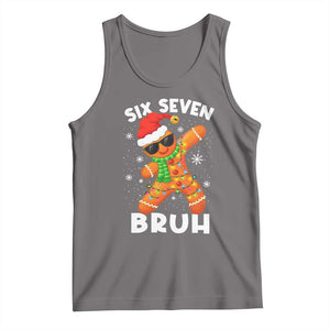 67 Christmas Six Seven Bruh Gingerbread Tank Top Funny Six Seven Meme Boys TS10 Deep Heather Print Your Wear
