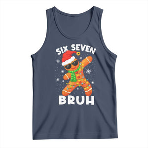 67 Christmas Six Seven Bruh Gingerbread Tank Top Funny Six Seven Meme Boys TS10 Navy Print Your Wear