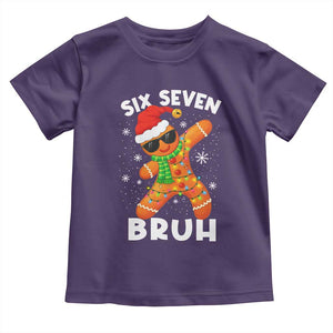 67 Christmas Six Seven Bruh Gingerbread Toddler T Shirt Funny Six Seven Meme Boys TS10 Purple Print Your Wear