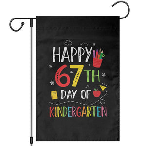 67 Days Of Kindergarten Garden Flag Happy 67th Day Of School Teachers Student Meme TS10 Black Print Your Wear
