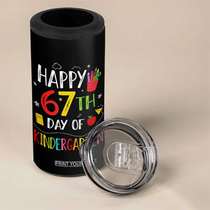 67 Days Of Kindergarten 4 in 1 Can Cooler Tumbler Happy 67th Day Of School Teachers Student Meme TS10 Print Your Wear