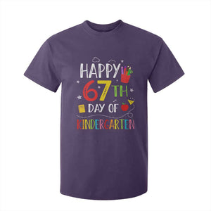 67 Days Of Kindergarten T Shirt For Kid Happy 67th Day Of School Teachers Student Meme TS10 Purple Print Your Wear