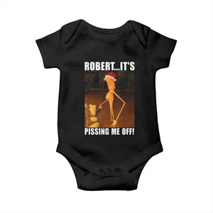 Marcus The Worm Christmas Baby Onesie Robert Its Pissing Me Off Xmas Meme TS10 Black Print Your Wear