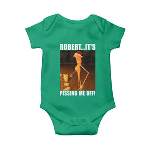 Marcus The Worm Christmas Baby Onesie Robert Its Pissing Me Off Xmas Meme TS10 Irish Green Print Your Wear
