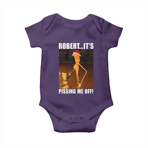 Marcus The Worm Christmas Baby Onesie Robert Its Pissing Me Off Xmas Meme TS10 Purple Print Your Wear