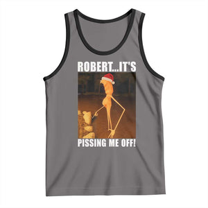 Marcus The Worm Christmas Tank Top Robert Its Pissing Me Off Xmas Meme TS10 Deep Heather Black Print Your Wear