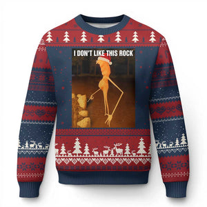 Marcus The Worm I Don't Like This Rock Ugly Christmas Sweater TS10 Navy Red Print Your Wear