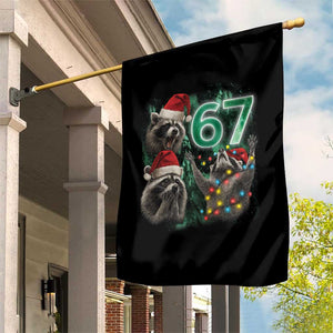 Funny Christmas 67 Meme Racoon Garden Flag Howling at The Moon TS10 Print Your Wear