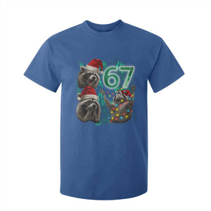 Funny Christmas 67 Meme Racoon T Shirt For Kid Howling at The Moon TS10 Royal Blue Print Your Wear