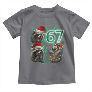 Funny Christmas 67 Meme Racoon Toddler T Shirt Howling at The Moon TS10 Charcoal Print Your Wear