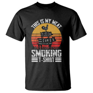 BBQ T Shirt Smoker Themed Retro Vintage My Meat Smoking TS10 Black Print Your Wear