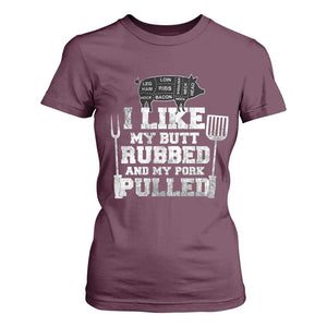 Funny BBQ T Shirt For Women Hilarious Grill Chef Grilling Gift Pork Rub Smoking Meat Smoker TS10 Maroon Print Your Wear
