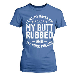 Funny BBQ T Shirt For Women Pork Rub Smoking Meat Smoker Hilarious Grill Chef Grilling Gift TS10 Royal Blue Print Your Wear