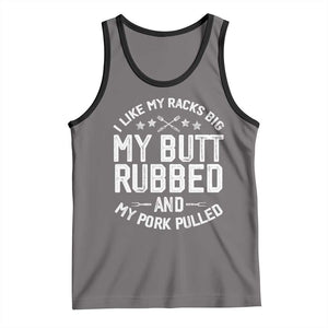 Funny BBQ Tank Top Pork Rub Smoking Meat Smoker Hilarious Grill Chef Grilling Gift TS10 Deep Heather Black Print Your Wear