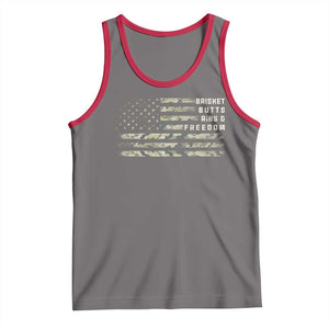 BBQ Tank Top Grilling Gifts For Grill Dad Meat Smoker Grill Camo Flag TS10 Deep Heather Red Print Your Wear