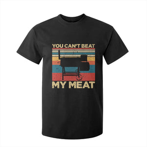 Funny BBQ T Shirt For Kid You Can't Beat My Meat Dad Grill Gift TS10 Black Print Your Wear