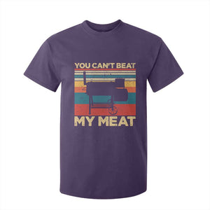 Funny BBQ T Shirt For Kid You Can't Beat My Meat Dad Grill Gift TS10 Purple Print Your Wear