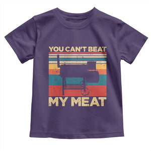Funny BBQ Toddler T Shirt You Can't Beat My Meat Dad Grill Gift TS10 Purple Print Your Wear