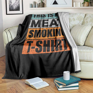 Retro BBQ Smoker This is My Meat Smoking Throw Blanket TS10 Print Your Wear