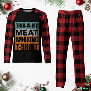 Retro BBQ Smoker This is My Meat Smoking Plaid Pajama Set TS10 Buffalo Plaid Print Your Wear