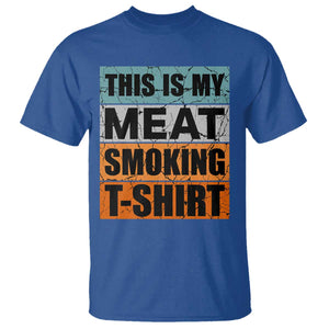 Retro BBQ Smoker This is My Meat Smoking T Shirt TS10 Royal Blue Print Your Wear