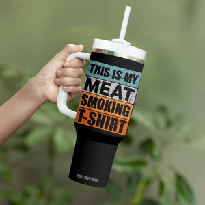 Retro BBQ Smoker This is My Meat Smoking Tumbler With Handle TS10 Print Your Wear