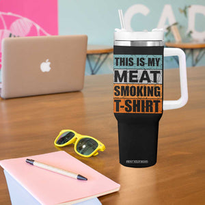 Retro BBQ Smoker This is My Meat Smoking Tumbler With Handle TS10 Print Your Wear