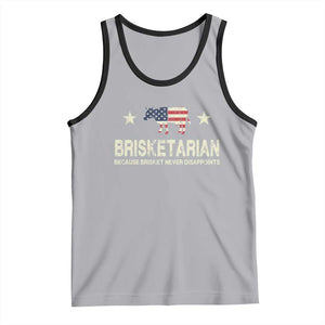 BBQ Tank Top Brisketarian Because Brisket Never Disappoints American Flag TS10 Athletic Heather Black Print Your Wear