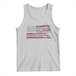 BBQ Tank Top With Red Line American Flag Meat Smoker Grilling Gifts TS10 Ash Print Your Wear