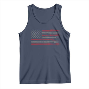 BBQ Tank Top With Red Line American Flag Meat Smoker Grilling Gifts TS10 Navy Print Your Wear