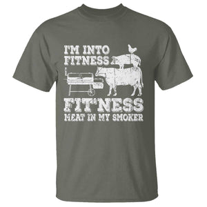 Funny BBQ T Shirt Meat Smoking Barbeque Griller Grilling Gifts TS10 Military Green Print Your Wear