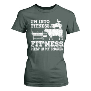 Funny BBQ T Shirt For Women Meat Smoking Barbeque Griller Grilling Gifts TS10 Dark Forest Green Print Your Wear