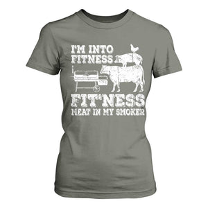 Funny BBQ T Shirt For Women Meat Smoking Barbeque Griller Grilling Gifts TS10 Military Green Print Your Wear