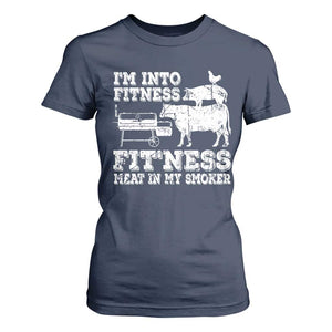 Funny BBQ T Shirt For Women Meat Smoking Barbeque Griller Grilling Gifts TS10 Navy Print Your Wear