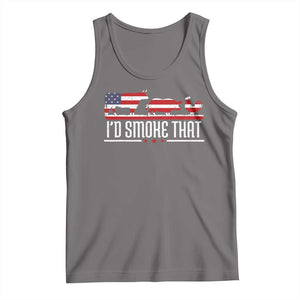 BBQ Tank Top 4th July I'd Smoke That Patriot Barbeque Cook Chef TS10 Deep Heather Print Your Wear