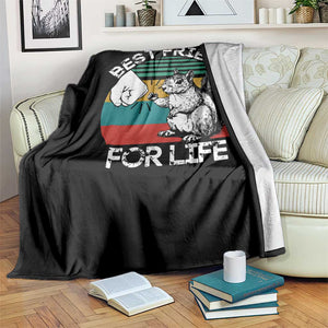 Squirrel Lover Throw Blanket Funny Vintage Squirrel Gift Best Friend For Life TS10 Print Your Wear